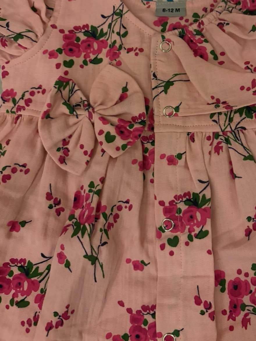 Pink floral frock - Image 3