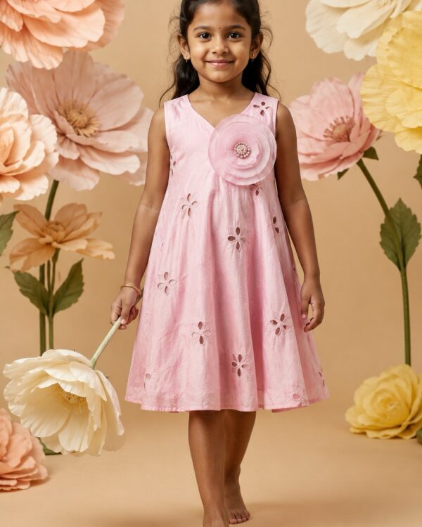 Girls Georgette embroidered frock