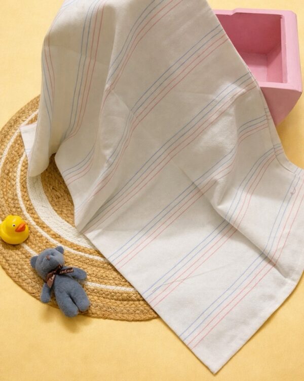 Pastel Stripe Muslin Swaddle Blanket